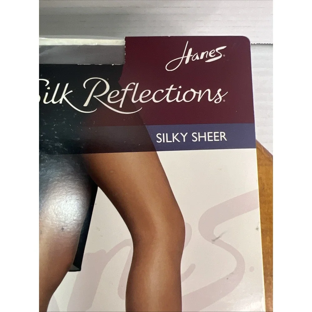 Hanes Silk Reflections‎ Pantyhose-Non-control Top Sandalfoot sz CD Style 715